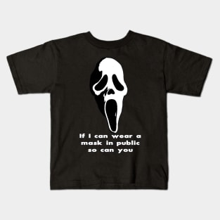 Funny Scream Mask Wearing Kids T-Shirt